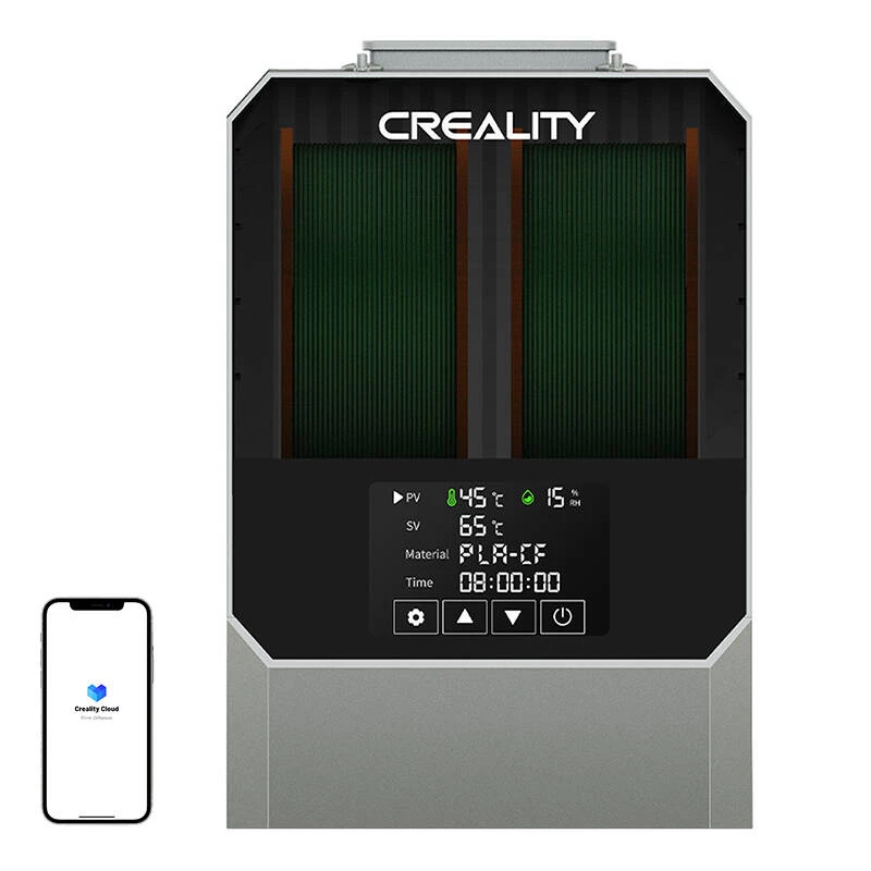 Sušička filamentu Creality Space Pi Plus — sivá, pre 3D tlačové filamety, 1 ks