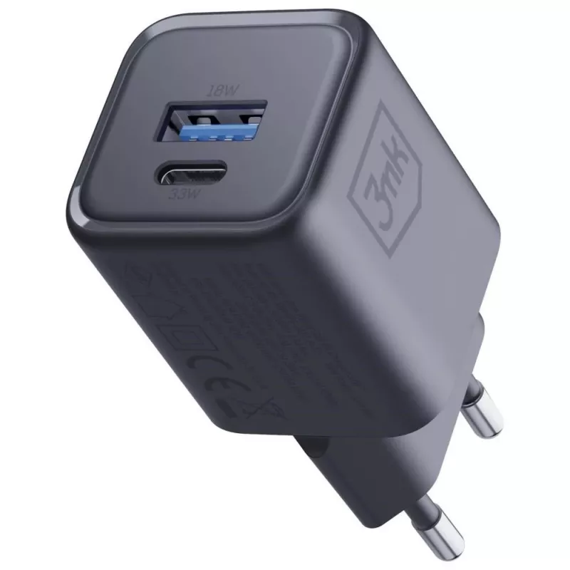 Nabíjačka 3MK Hyper Charger PD 33W GaN QC4+ čierna — 33W PD rýchlonabíjačka s GaN technológiou