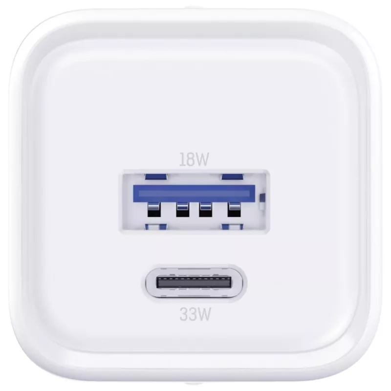 Nástenná nabíjačka 3MK Hyper Charger PD 33W GaN QC4+ biela – USB-C PD 33W, GaN, Quick Charge 4+
