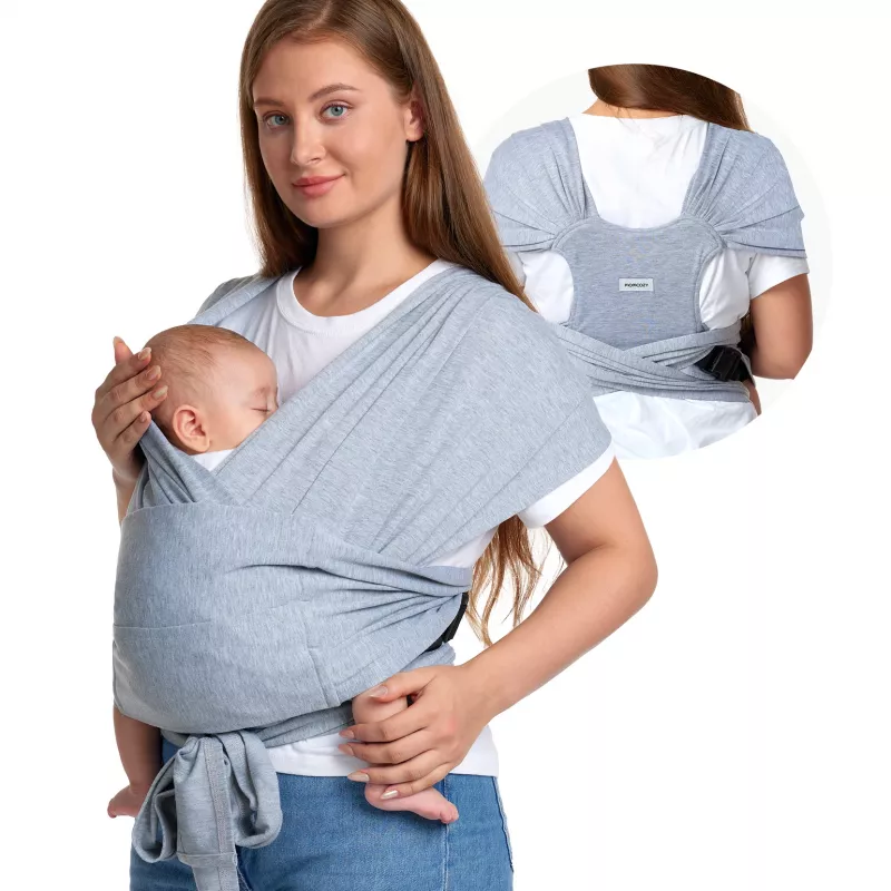 Momcozy nosič na bábätko šedý