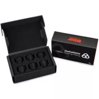 Thermal Grizzly tepelne vodivý konektor DeltaMate Fitting HT16 čierna (balenie 6 ks)