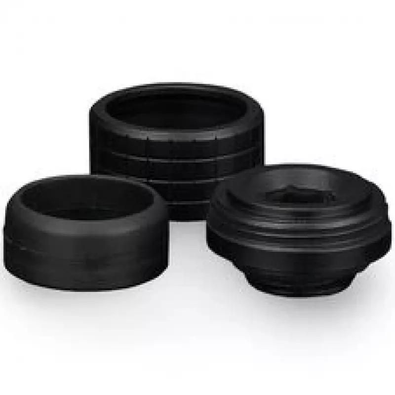 Thermal Grizzly tepelne vodivý konektor DeltaMate Fitting HT16 čierny (balenie 6 ks)