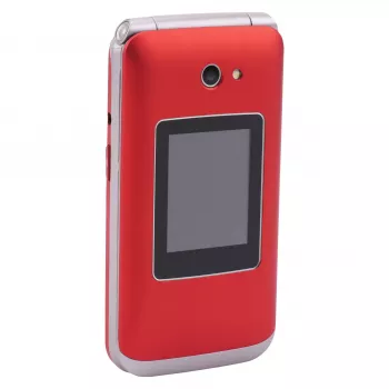 Flip telefón Olympia VITUS 4G — 2,8 palca (7,11 cm) LCD, Bluetooth, FM rádio, 147 g, červený