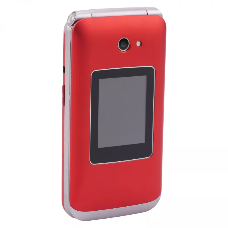 Flip telefón Olympia VITUS 4G — 2,8 palca (7,11 cm) LCD, Bluetooth, FM rádio, 147 g, červený