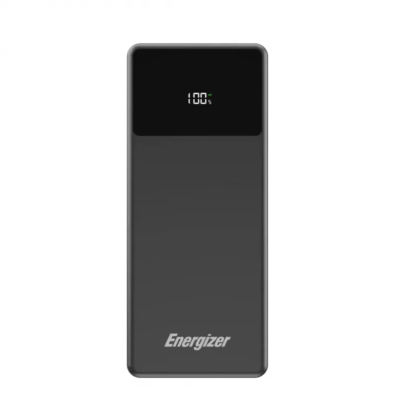 Powerbank Energizer UE27062PQ — 27000 mAh LiPo, 65 W celkový výkon, 3 zariadenia, čierna