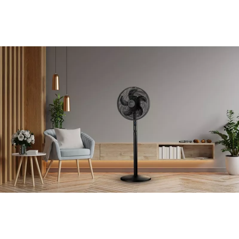 Noveen F535 X-Line 2-in-1 stojanový a stolový ventilátor, 40 cm, čierny