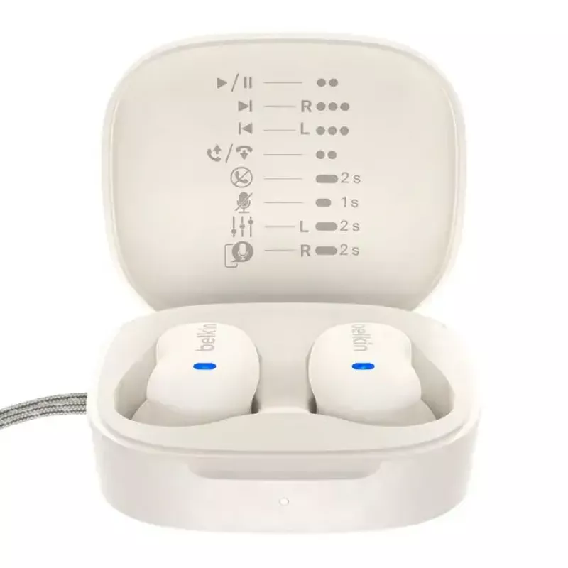Belkin SoundForm Anywhere True Wireless slúchadlá, krémové