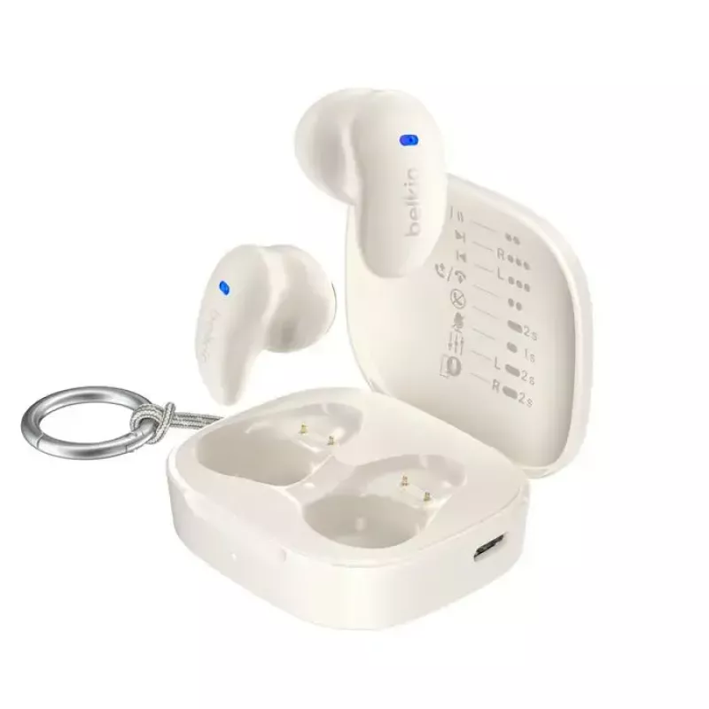 Belkin SoundForm Anywhere True Wireless slúchadlá, krémové