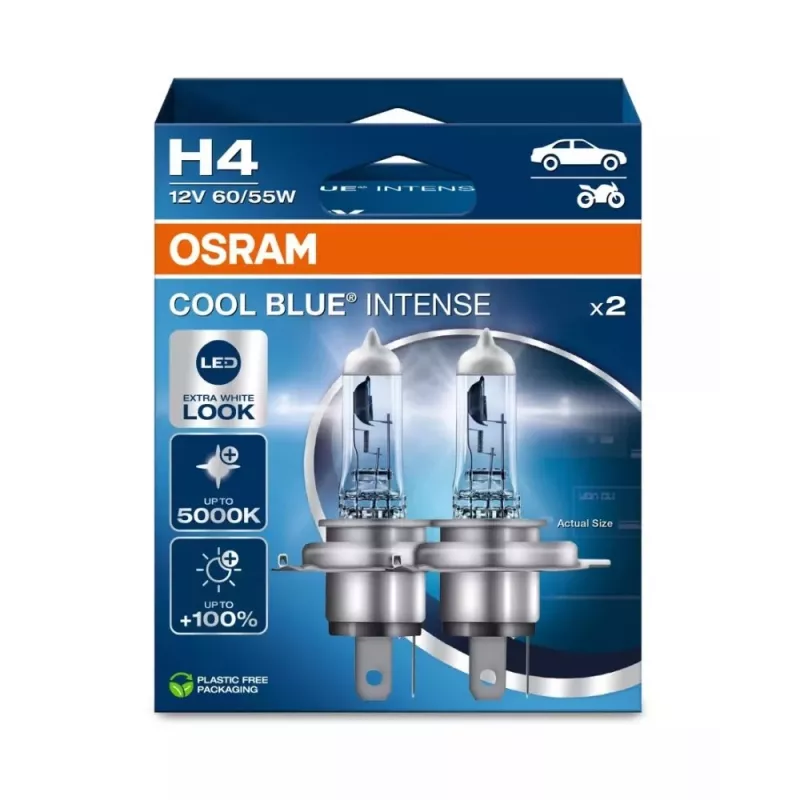 Osram H4 Cool Blue Intense Next Gen balenie 2 ks | halogenová žiarovka | 12V, 60/55W