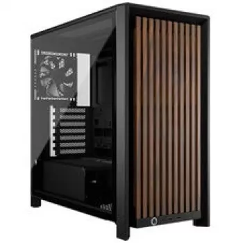 CORSAIR Mid-Tower PC skriňa FRAME 4000D RS Wood – čierna/orech
