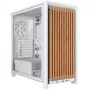 Mid-Tower PC skriňa CORSAIR FRAME 4000D RS Wood biela/dub, Mid-Tower kompatibilná s ATX, tvrdené sklo