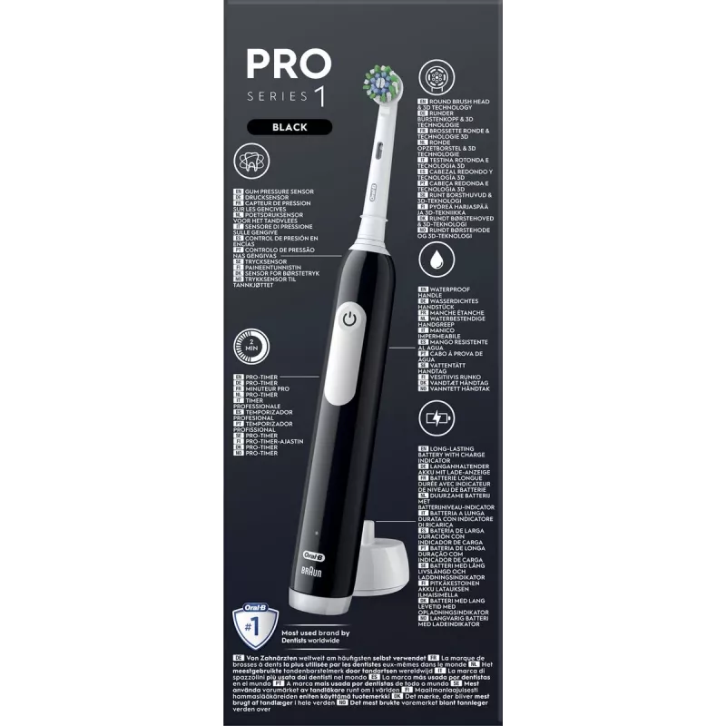 Elektrická zubná kefka BRAUN Oral-B Pro Series 1, čierna