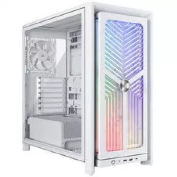 Corsair FRAME 4000X RS Mid-Tower PC skriňa, tvrdené sklo, biela
