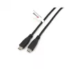 EQUIP USB 2.0 Type-C na Type-C kábel M/M 0,3 m PD 60 W, 0,48 Gbit/s, niklované kontakty, čierny