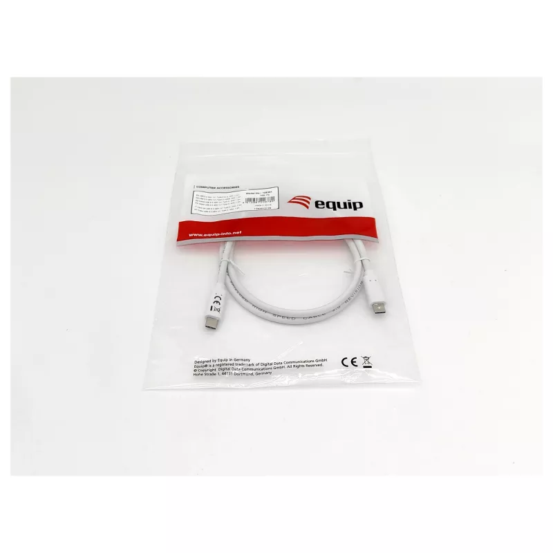 EQUIP USB 3.2 Gen 1 Type-C na Type-C kábel 0,5 m PD 60 W 5 Gbit/s biela