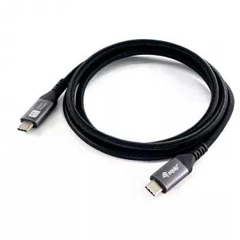 USB4 Gen3x2 C–C kábel EQUIP 128380, 0.5 m, PD 3.1 240W, 40 Gbps, 8K/60Hz, čierny