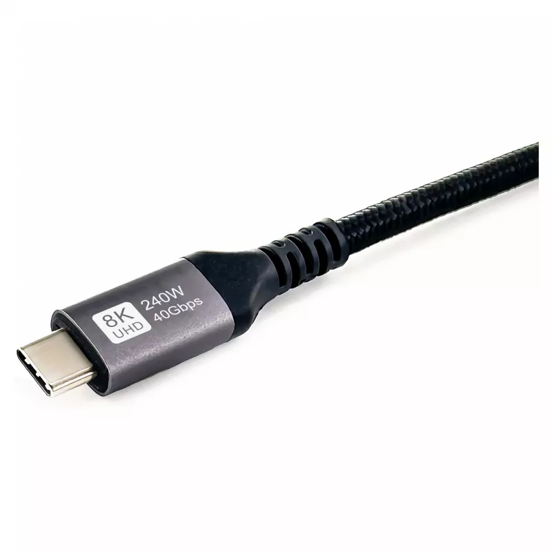 USB4 Gen3x2 C–C kábel EQUIP 128380, 0.5 m, PD 3.1 240W, 40 Gbps, 8K/60Hz, čierny
