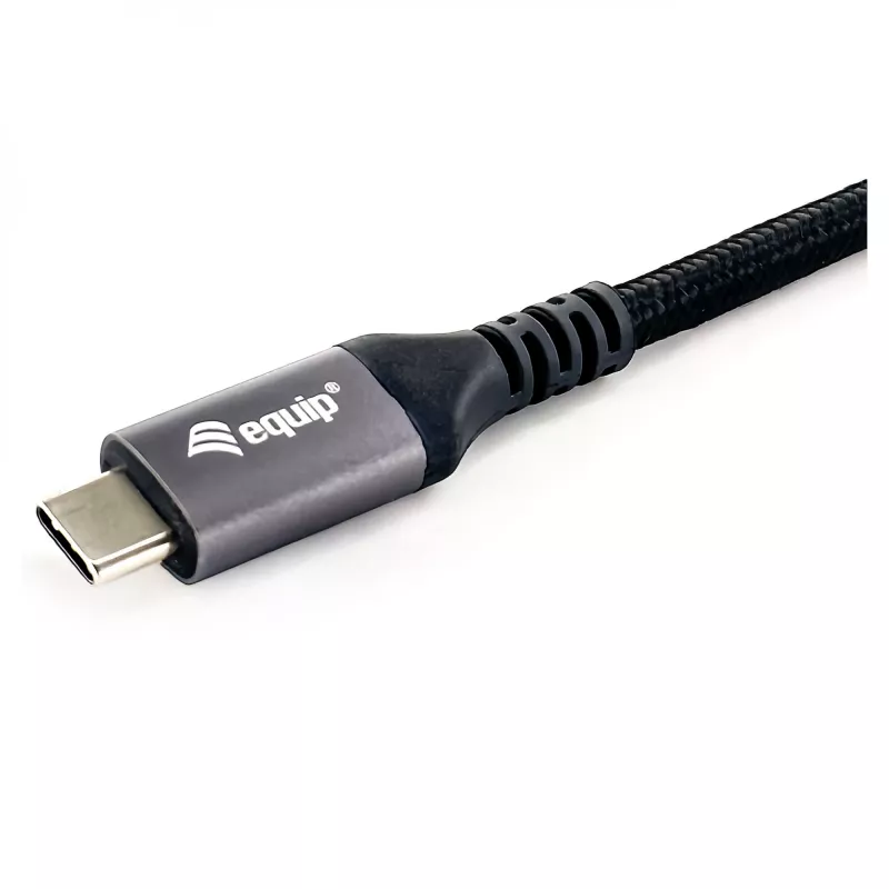 USB4 Gen3x2 C–C kábel EQUIP 128380, 0.5 m, PD 3.1 240W, 40 Gbps, 8K/60Hz, čierny