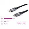 USB4 Gen3x2 C–C kábel EQUIP 128380, 0.5 m, PD 3.1 240W, 40 Gbps, 8K/60Hz, čierny