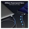 USB4 Gen3x2 C–C kábel EQUIP 128380, 0.5 m, PD 3.1 240W, 40 Gbps, 8K/60Hz, čierny