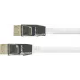 Prepojovací kábel DisplayPort 1.2, 4K / UHD @60Hz, celokovové konektory, pozlátené kontakty, OFC, nylonový oplet biely, 10m, PYTHON® Series (GC-M0200)