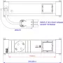 Bachmann 916.505 Power Frame Malá zásuvková lišta, 1x Schuko, 1x USB-C 30 W, 0,2 m