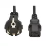 PDU napájací kábel C13 na Schuko (Cee 7/7) - 10A 250V H05VV-F 2M