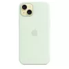 Silikónové puzdro s MagSafe pre Apple iPhone 15 Plus – silikón, mätová, pre 6,7