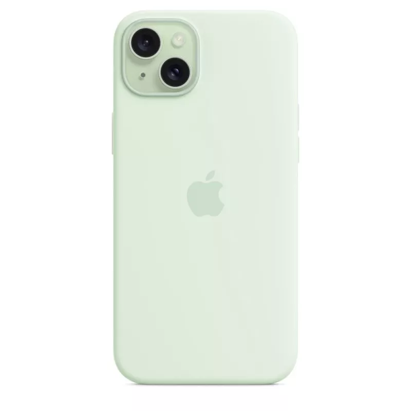 Silikónové puzdro s MagSafe pre Apple iPhone 15 Plus – silikón, mätová, pre 6,7