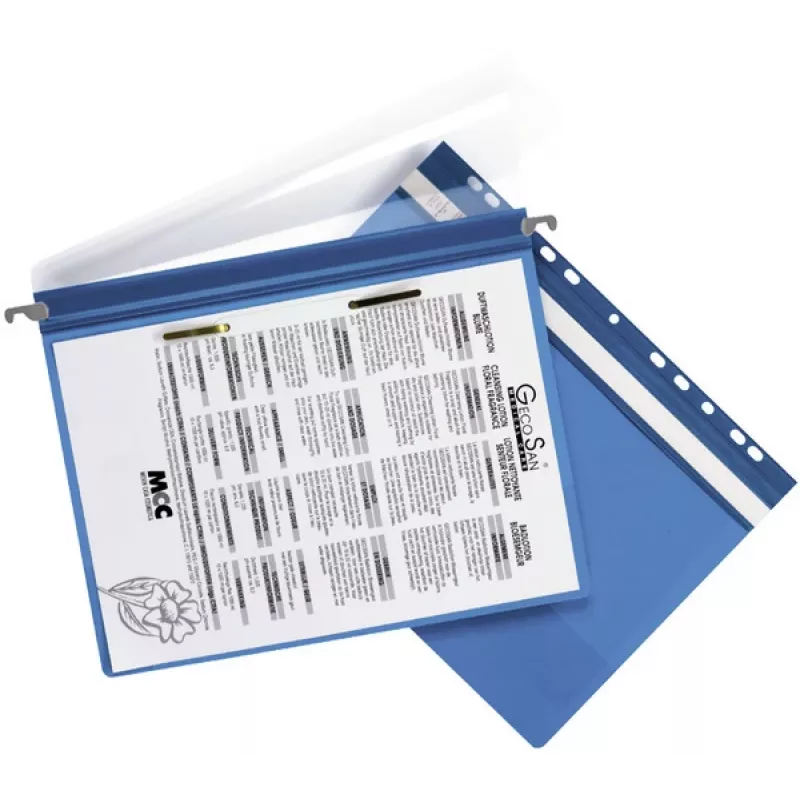 Závesný zakladač Durable 2561-06 A4 plast modrý transparentný