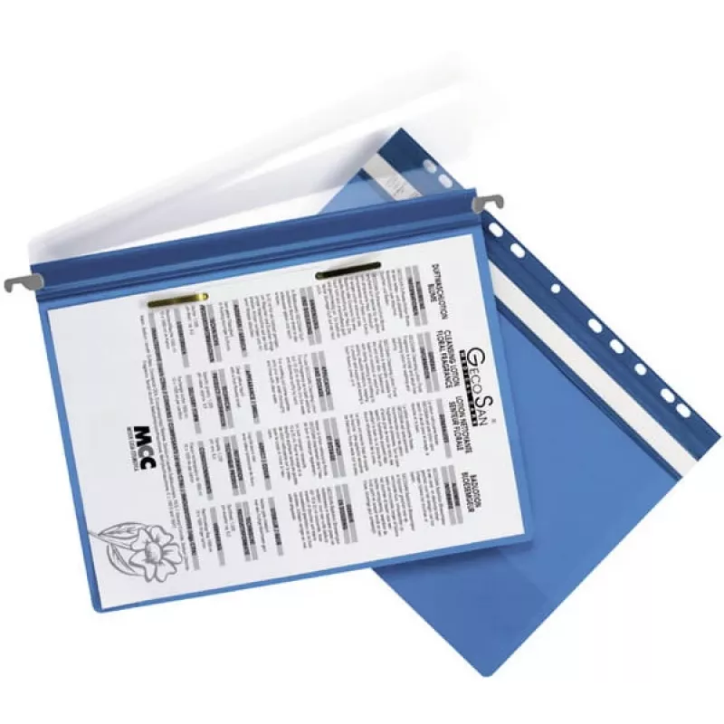Závesný zakladač Durable 2561-06 A4 plast modrý transparentný