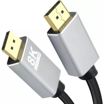 DisplayPort kábel Helos 288443 1 m čierny sivý