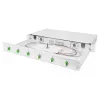 Optická zváracia krabica DIGITUS DN-96330/9APC 1U, osadená 6x LC-APC DX, OS2, polymér/oceľ, svetlosivá