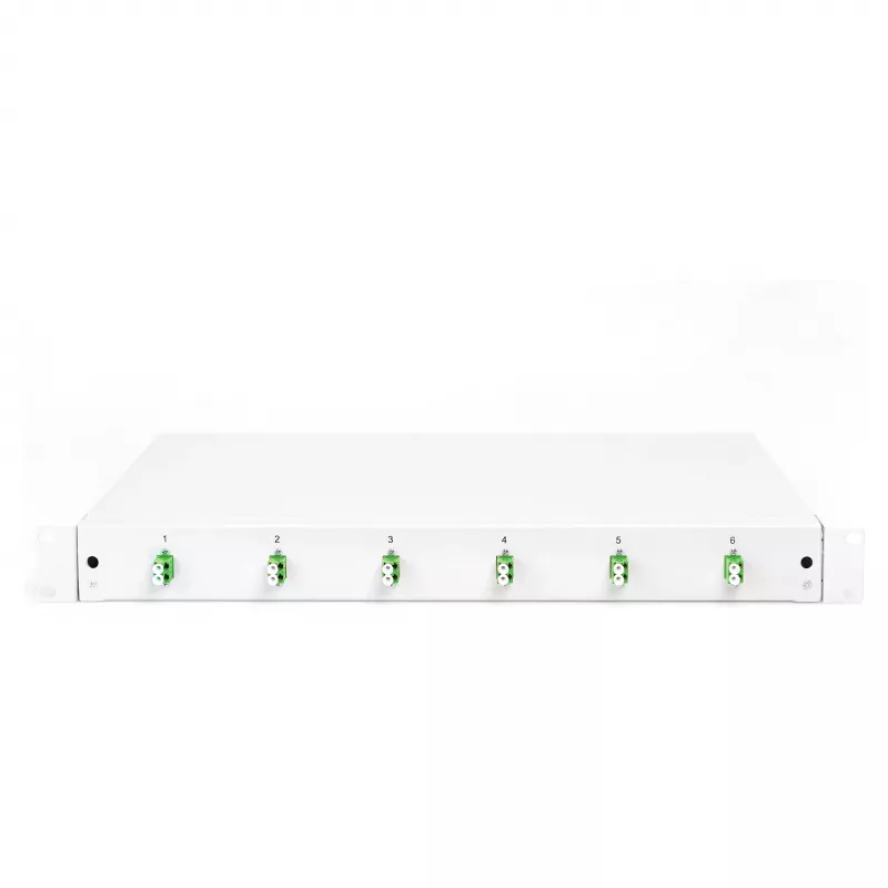 Optická zváracia krabica DIGITUS DN-96330/9APC 1U, osadená 6x LC-APC DX, OS2, polymér/oceľ, svetlosivá