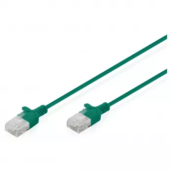 tenký CAT6 U-UTP patch kábel od DIGITUS, 0,3 m, zelený
