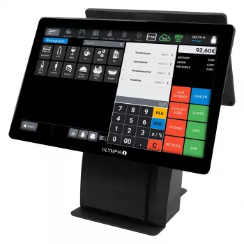 All-in-One Olympia T215DK 38,1 cm (15 palcov) dotykový displej Android 11, termotlačiareň 8 cm, čierny