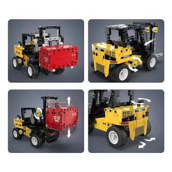Vysokozdvižný vozík Jamara model CaDA Bricks — detský vysokozdvižný vozík, farby: čierna, červená, žltá, odporúčaný vek 8+