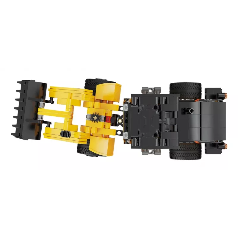 Stavebnica nakladač Jamara CaDA Wheel loader Bricks, pre deti od 8 rokov, čierna a žltá