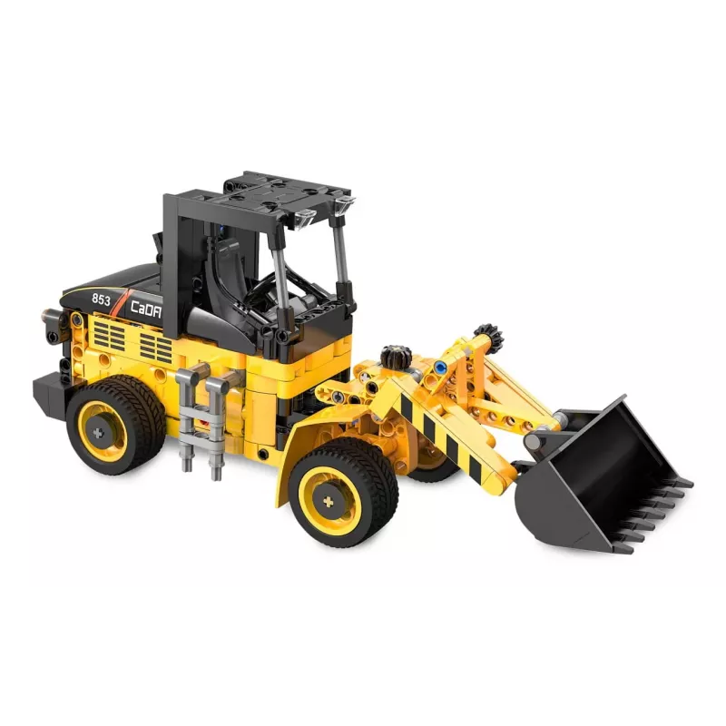 Stavebnica nakladač Jamara CaDA Wheel loader Bricks, pre deti od 8 rokov, čierna a žltá