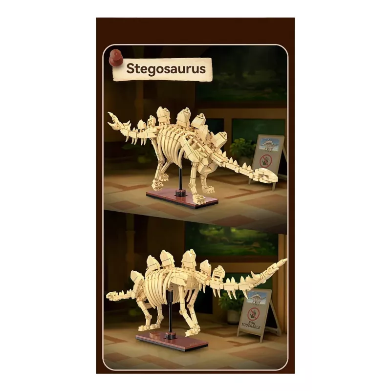 Stavebnica Jamara CaDA dinosaurus fosília Stegosaurus — 297 dielov, vek 8+, béžová/hnedá