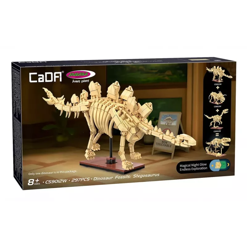 Stavebnica Jamara CaDA dinosaurus fosília Stegosaurus — 297 dielov, vek 8+, béžová/hnedá