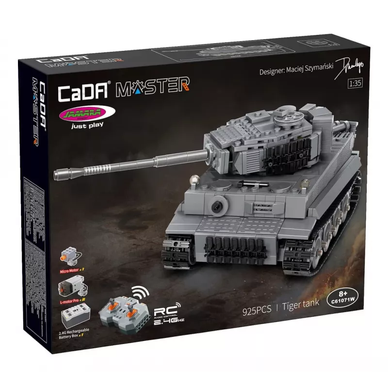 Model tanku Jamara CaDA Tiger mierka 1:35, elektromotor, Li-Ion batéria, pre deti od 8 rokov