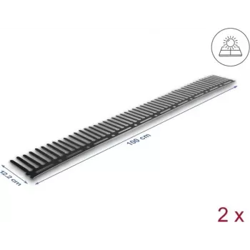 Bariéra proti vtákom pre fotovoltaické zariadenia DELOCK 1 m, 2 kusy, hnedá, 122 mm