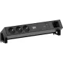 Napájací modul Bachmann DESK2 s 3x Schuko (CEE 7/3), 1x USB-C 100W a 1x káblovým pripojením, RAL9005