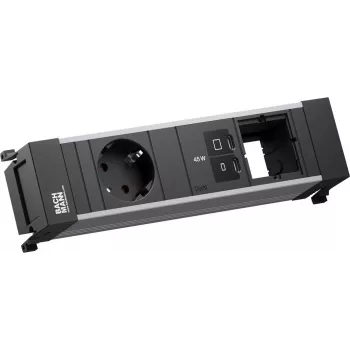 Powerframe zásuvkový modul Bachmann BM0024291 s 1x CEE7/3, 1x USB-C PD 45W, 1x CM kábel L=0,2m