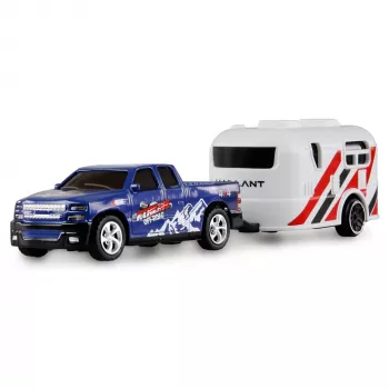 RC Pickup Amewi 22680 1:64 RTR s prívesom, modrá