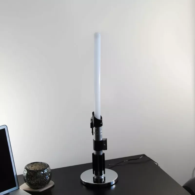 Stolná lampa Ukonic 14364 čierna biela červené svetlo 597 mm výška