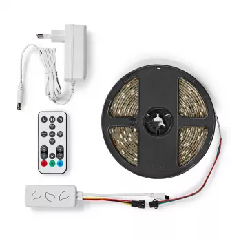 Smart Strip Light Nedis WIFILS51CRGB – Wi‑Fi, RGB, 24 W, 1 m kábel, šírka 12 mm
