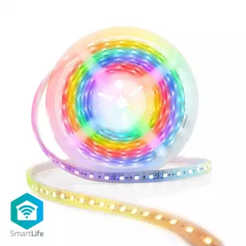 Smart Strip Light Nedis WIFILS51CRGB – Wi‑Fi, RGB, 24 W, 1 m kábel, šírka 12 mm