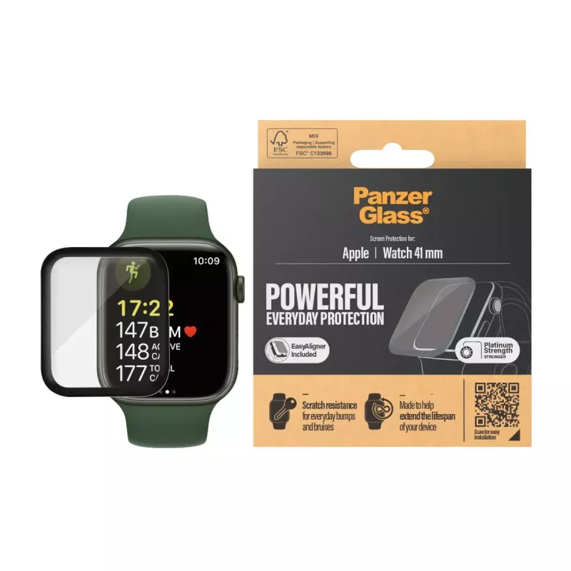 Displayschutz PanzerGlass Apple Watch Series 8 7 41mm priehľadný
